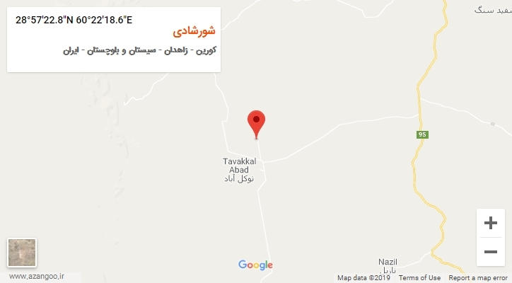 روستای شورشادی بر روی نقشه
