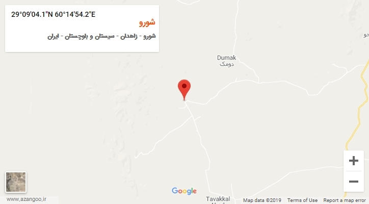 روستای شورو بر روی نقشه