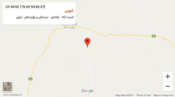 روستای شوین بر روی نقشه
