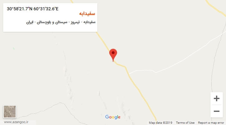 روستای سفیدابه بر روی نقشه