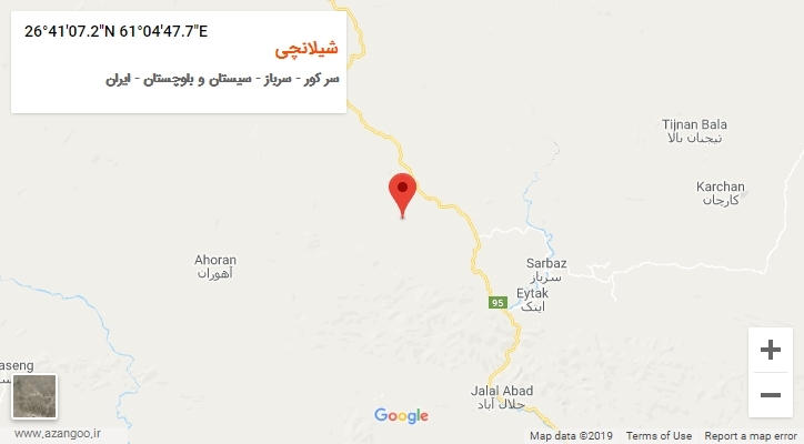 روستای شیلانچی بر روی نقشه