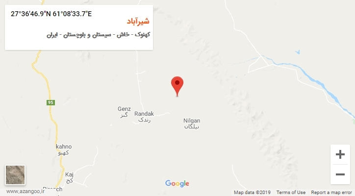روستای شیرآباد بر روی نقشه