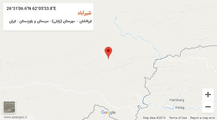 روستای شیرآباد بر روی نقشه