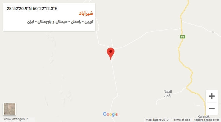 روستای شیرآباد بر روی نقشه