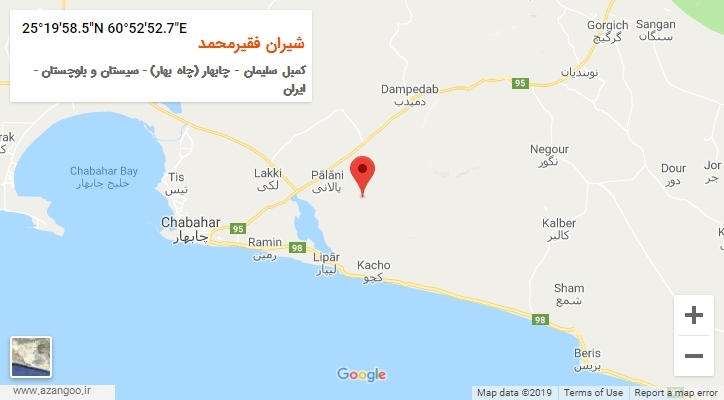 روستای شیران فقیرمحمد بر روی نقشه