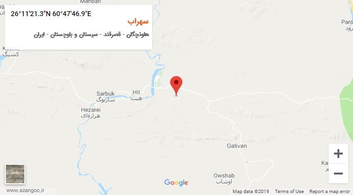 روستای سهراب بر روی نقشه