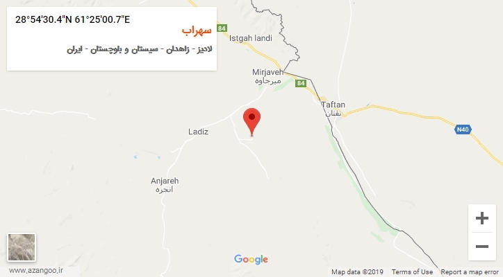 روستای سهراب بر روی نقشه