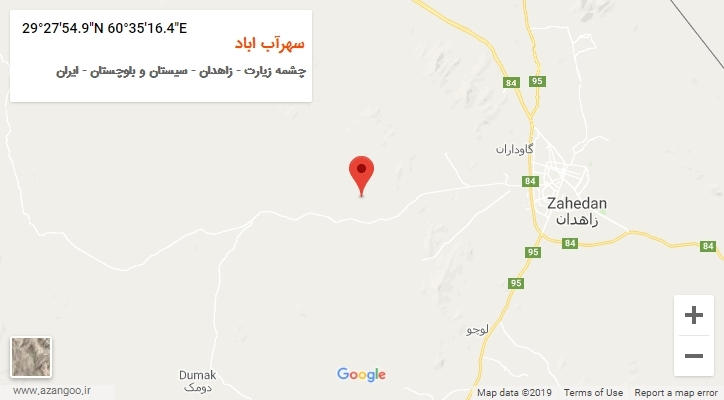 روستای سهرآب اباد بر روی نقشه