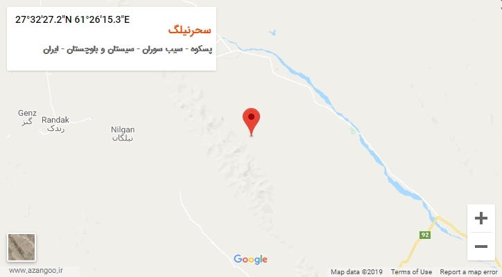 روستای سحرنیلگ بر روی نقشه