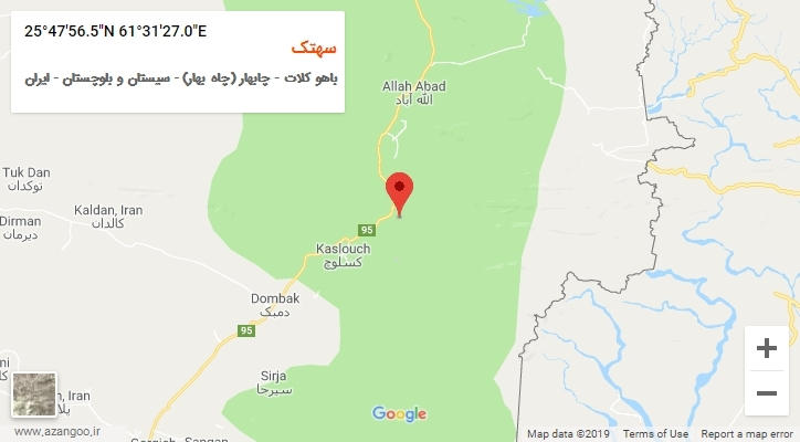 روستای سهتک بر روی نقشه