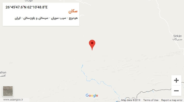 روستای سکان بر روی نقشه