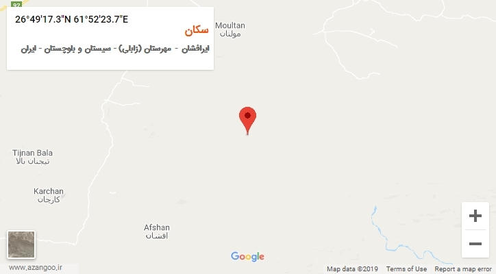 روستای سکان بر روی نقشه