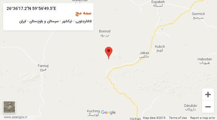 روستای سمه مچ بر روی نقشه