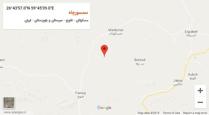 روستای سمسورچاه بر روی نقشه