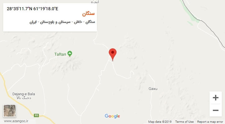 روستای سنگان بر روی نقشه