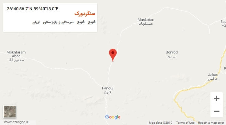 روستای سنگردورک بر روی نقشه