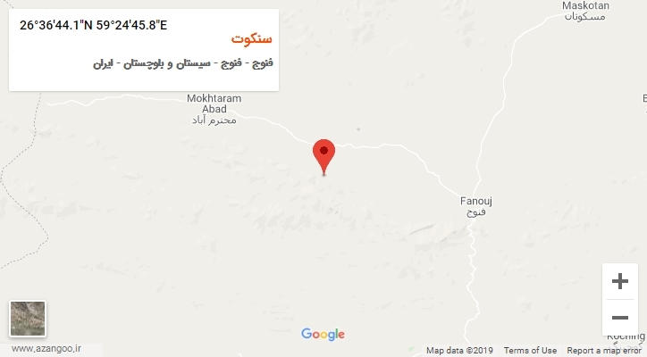 روستای سنکوت بر روی نقشه