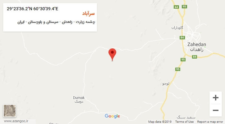روستای سرآباد بر روی نقشه