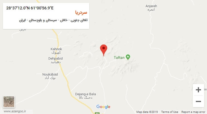 روستای سردریا بر روی نقشه