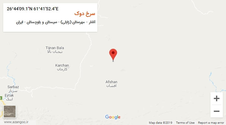 روستای سرخ دوک بر روی نقشه