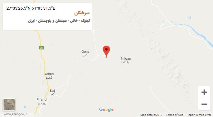 روستای سرخکان بر روی نقشه