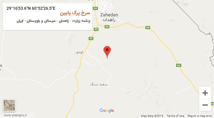 روستای سرخ پرک پایین بر روی نقشه