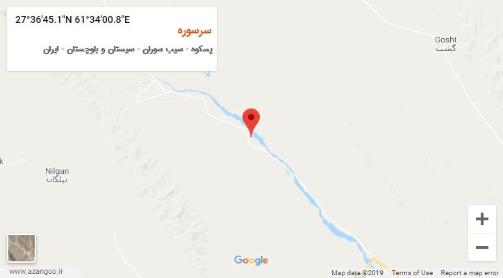 روستای سرسوره بر روی نقشه