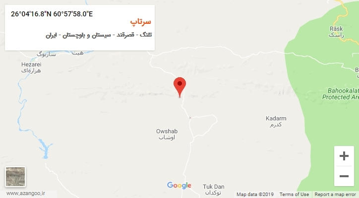 روستای سرتاپ بر روی نقشه
