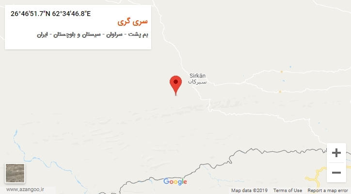 روستای سری گری بر روی نقشه