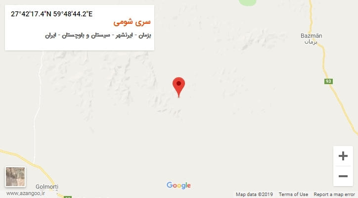 روستای سری شومی بر روی نقشه