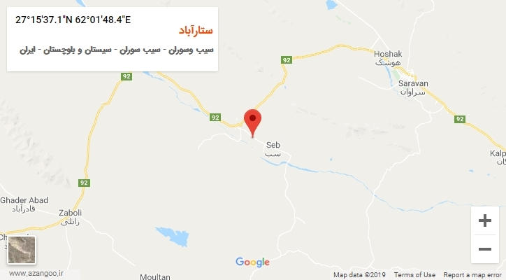 روستای ستارآباد بر روی نقشه