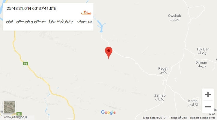 روستای ستگ بر روی نقشه