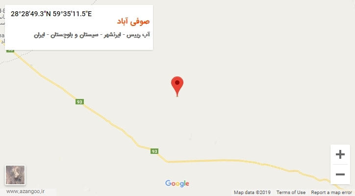 روستای صوفی آباد بر روی نقشه