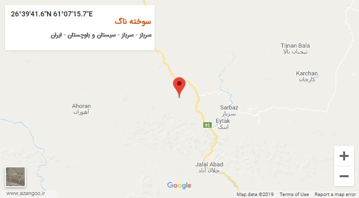 روستای سوخته ناگ بر روی نقشه