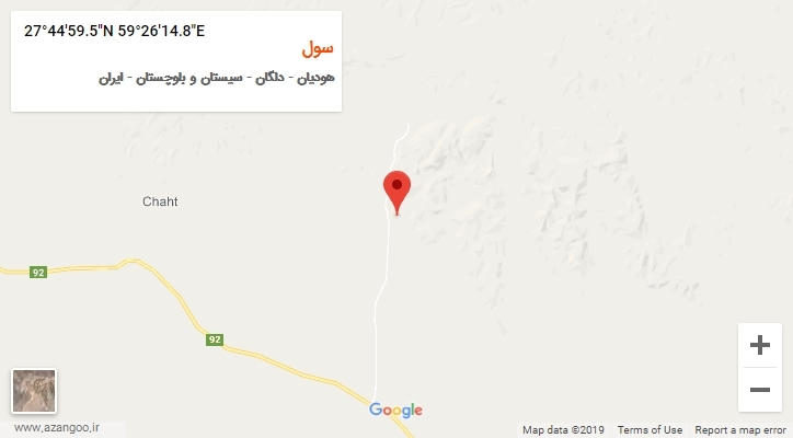 روستای سول بر روی نقشه