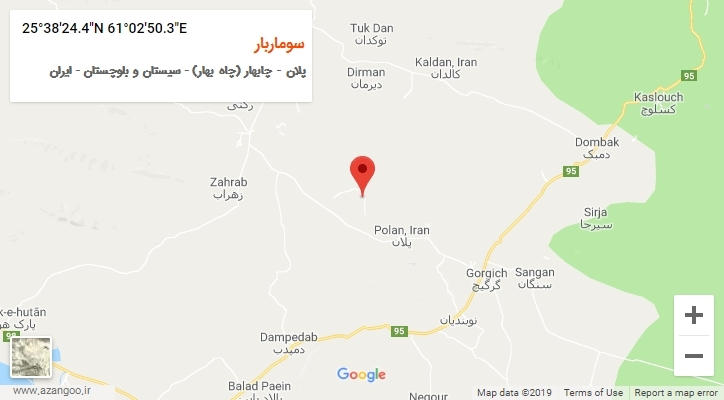 روستای سوماربار بر روی نقشه