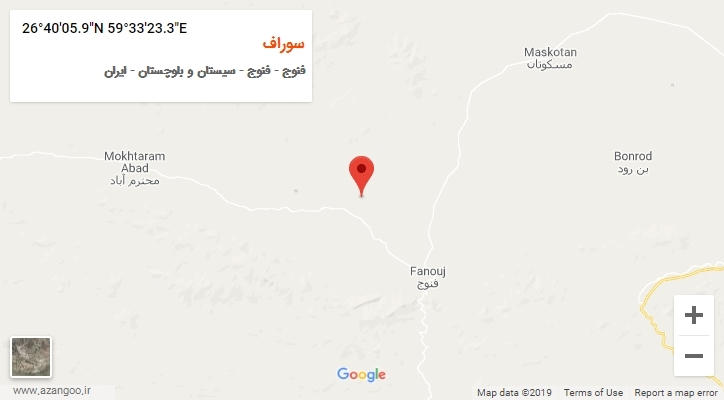 روستای سوراف بر روی نقشه