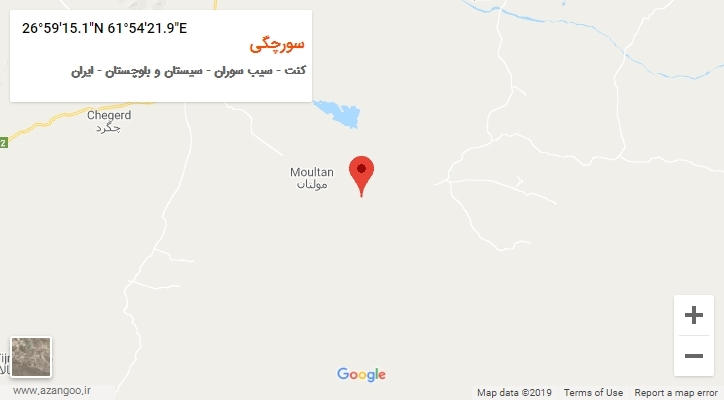 روستای سورچگی بر روی نقشه