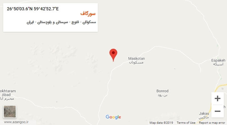 روستای سورگاف بر روی نقشه