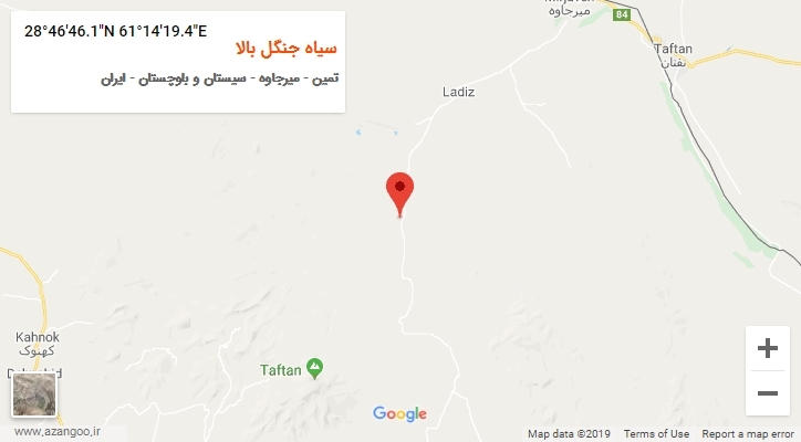 روستای سیاه جنگل بالا بر روی نقشه