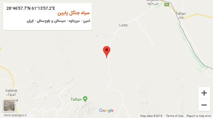 روستای سیاه جنگل پایین بر روی نقشه