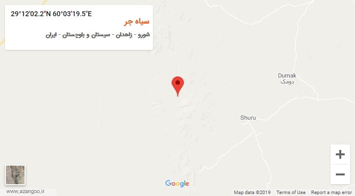 روستای سیاه جر بر روی نقشه