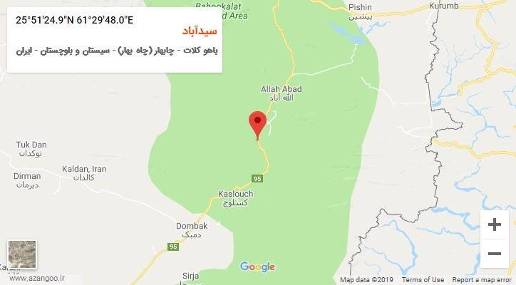 روستای سیدآباد بر روی نقشه