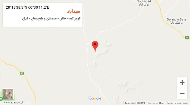 روستای سیدآباد بر روی نقشه