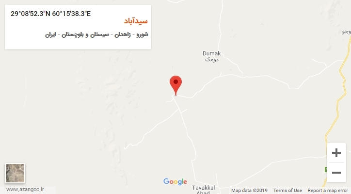 روستای سیدآباد بر روی نقشه