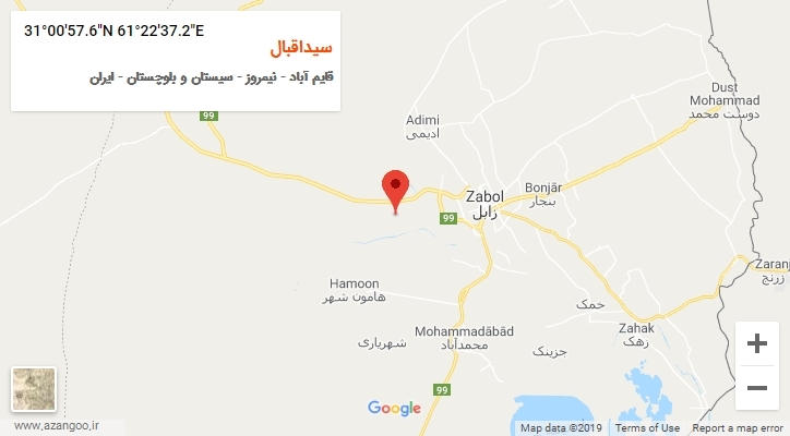 روستای سیداقبال بر روی نقشه