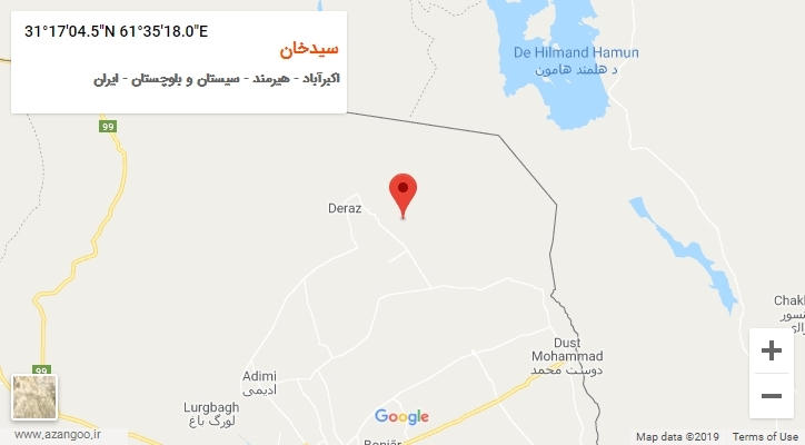 روستای سیدخان بر روی نقشه