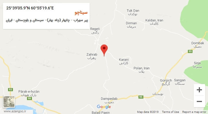 روستای سیناچو بر روی نقشه