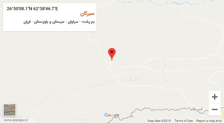 روستای سیرکان بر روی نقشه