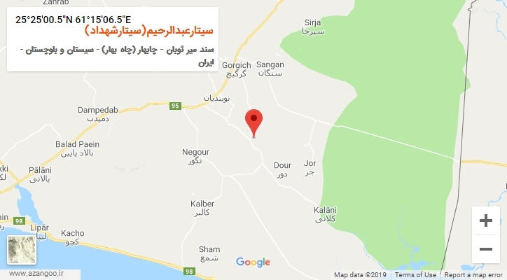 روستای سیتارعبدالرحیم(سیتارشهداد) بر روی نقشه